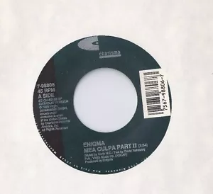 ENIGMA Mea Culpa Part II  45 RECORD 1990 NEAR MINT  - Picture 1 of 1