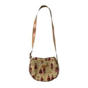 Gobelins Art Women's Embroidered French Court Purse Beige and Red Small - Picture 1 of 12