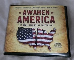 "AWAKEN AMERICA" 2024 Evento Principal Con. Juego de 8 CD Perry Stone y otros/jugado una vez - Imagen 1 de 2