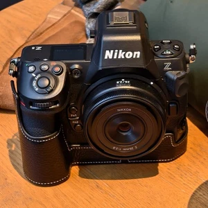 Handmade Real Leather Camera Half Cover Case Protective Base Bag For Nikon Z8 - Picture 1 of 20
