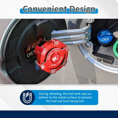 For 2019-2025 Ram 1500 2500 3500 3.0L 6.7L Red Magnetic Fuel Cap - Изображение 1 из 4