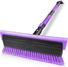 56 Inch Truck Snow Brush and Ice Scraper with Long Handle, Heavy Duty Snow Broom