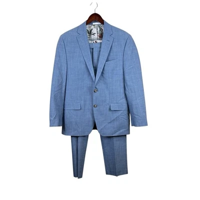 Traje de hombre Lauren Ralph Lauren 40R 32x30 ajuste clásico lana azul claro Foto 1 de 4