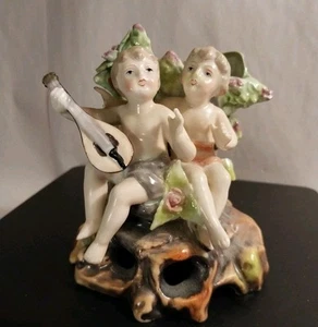 Jarrón jardinero de porcelana querubines músicos de colección de Alemania marcado 6368 ¡¡casi como nuevo!!! - Imagen 1 de 24