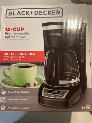BLACK+DECKER 12 Cup Digital Coffee Maker Control Quick Touch Programmable - BLK - Image 1 of 3