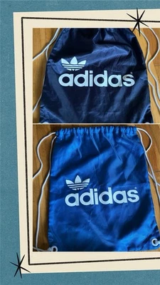 Adidas Originals Trefoil Gym Sack Pack Two Tone Navy & Royal blue MINT Rare - Image 1 of 4