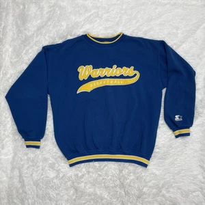 Vintage Starter Mens Golden State Warriors Sweatshirt Size XL 90s Sweater Blue - Picture 1 of 9