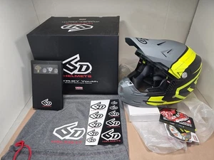 6D ATR-2Y 11-6522 Helmet Color: Neon Yellow / Grey / Torque - Youth Large New - Picture 1 of 19