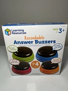 RECORDABLE ANSWER BUZZERS Talking Button Personalized Sound Kids Learning Toys - Picture 1 of 4