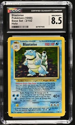 CGC 8.5 Blastoise 1999 Base Set 2/102 Holo Pokemon Card - Image 1 of 2