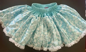 Neu ohne Etikett Mädchen 7/8 Disney Tutu Couture aquablau FROZEN Satin Schneeflocke Unterrock - Bild 1 von 5