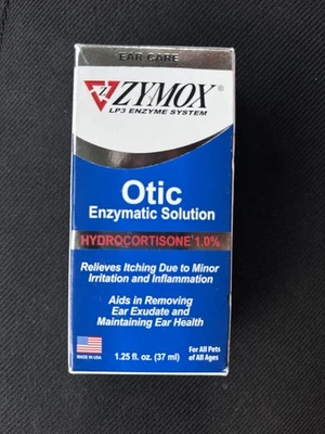 Solução enzimática otic cães e gatos 1% hidrocortisona alívio da coceira no ouvido 1,25 oz-2027 - Imagem 1 de 3