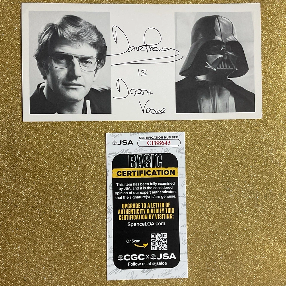 Dave Prowse "Darth Vader" Autograph 1977 Star Wars JSA Signed Photo Fan Club - Image 1 of 1
