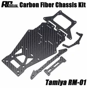 Kit de cuadro de chasis de fibra de carbono personalizado para piezas de mejoras de coche Tamiya RM-01 1/12 - Imagen 1 de 7