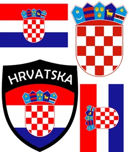Kroatien Aufbügler Wappen Transferbügeln Zum Aufbügeln 4 Stück 4B - Bild 1 von 5
