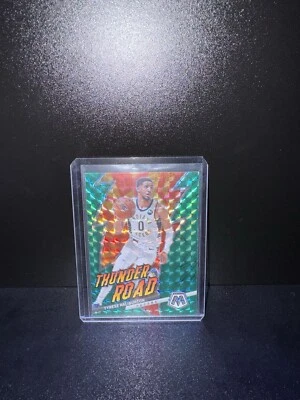 2022-23 Panini Mosaic - Thunder Road Green Mosaic Prizm #3 Tyrese Haliburton - Image 1 of 2