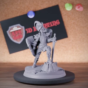 Mujer Elfo Paladín Miniatura Luchador Mazmorras y Dragones Mini DnD 5e TTRPG - Imagen 1 de 8