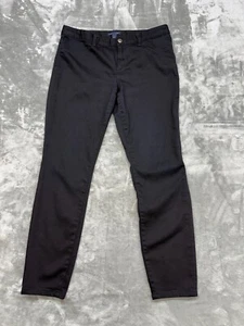 Tommy hilfiger pants womens 12 tapered leg mid rise black stretch - Picture 1 of 14