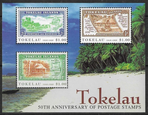 TOKELAU ISLANDS SGMS277 1997 50th ANNIVERSARY OF POSTAGE STAMPS MNH Cover