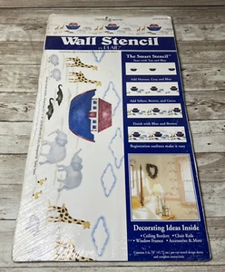 Plaid Stencil Wall Decor Baby Nursery "Noah's Art" Pattern 26701 - Picture 1 of 16