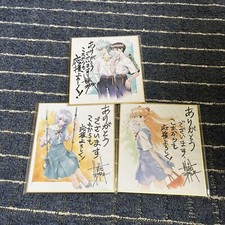 Evangelion Comic Exclusive Card Set 3pcs Asuka Rei Shinji w/ Autograph Giveaway