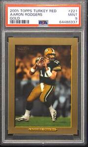 2005 Topps Turkey Red #221 Aaron Rodgers Gold 05/50 PSA 9