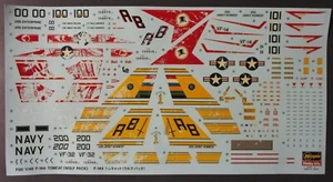 Hasegawa 1/48th Scale F-14A Tomcat Decal Sheets from Kit No. P20 - USED!! - Picture 1 of 2