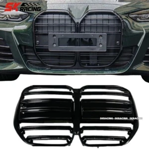 Fits BMW G22 G23 4 Series 21+24 Gloss Black Front Bumper Grille Cover Trim Refit - Picture 1 of 18