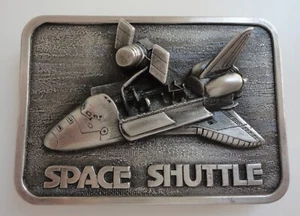 Vintage SPACE SHUTTLE Metal Belt Buckle 1980 The Buckle Connection - Picture 1 of 2