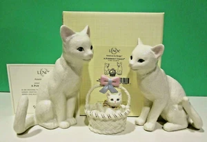 LENOX A PURRRFECT Kitty Cat FAMILY 3 piece Kitten Set -- -- NEW in BOX with COA - Picture 1 of 7
