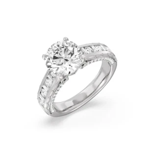 Diamond Wedding Ring Lab Grown Round 2 Carat IGI Certified 950 Platinum - Picture 1 of 11