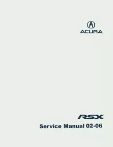 2002-2006 Acura RSX Shop Service Repair Manual - Picture 1 of 1