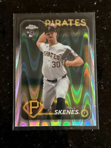 2024 Topps Chrome Update Paul Skenes RayWave Refractor RC Card#USC88 PIRATES - Picture 1 of 5