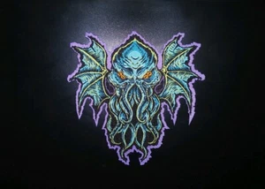 PATCH - Cthulhu - HORROR / Monster, Woven Patch - H.P. Lovecraft, Bügelbild - Bild 1 von 1