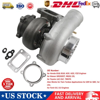 GT3582 GT35 Turbo Charger 600+HP T3 AR.70/ 63 Anti-Surge Compressor Turbocharger Foto 1 de 4