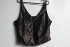 George Womens Satin Zip Back Cami Vest - Brown - Size 20 (e26)