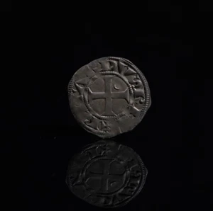 Silver Denier by Richard I “Lion Heart”, Poitiers (Poitou), 1189-1196 - Picture 1 of 2