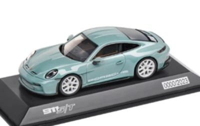 1:43 SPARK 2024 PORSCHE 911 992 S/T shade green / black int. LIMITED DEALER ED - Image 1 of 2