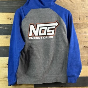 NOS Energy Drink Hoodie Blau Grau Medium - Bild 1 von 9