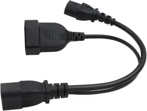 UPS PDU Power Cord Y Splitter Extension IEC320 C14 C13 CEE7/1 10A for Computer - Picture 1 of 3