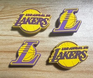 LOS ANGELES LAKERS CROC CHARMS JIBBITZ NBA 3D SHOE ACCESSORY BASKETBALL CHARMS - Picture 1 of 1