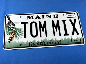 Maine Vanity matrícula TOM MIX (1880-1940) ~ Estrella de cine del oeste silencioso - Imagen 1 de 5