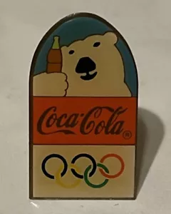Alfiler Olímpico Coca Cola ~ Botella de Coca-Cola con Oso Polar ~ Lillehammer 1994 - Imagen 1 de 7