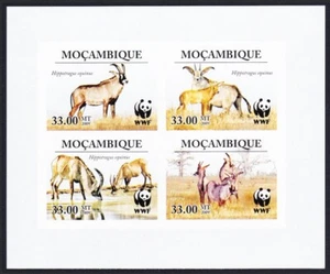 Roan Antelope Imperf Block of 4 Mozambique 2010 MNH MI#3658-3661 Sc#1930 - Picture 1 of 1