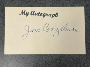 Jim Conzelman Signed Cut Index Card JSA Full Letter of Authenticated NFL - Picture 1 of 2