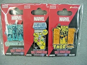 Set of 3 Super Heros HALF MARATHON WEEKEND 2017 Marvel Pins Limited Release NEW - Picture 1 of 5