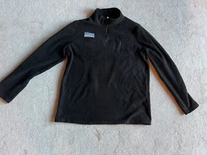 NEW Size L Sportswear Brushed-Back 1/2-Zip Pullover Black Mens Fleece Jacket - Picture 1 of 4