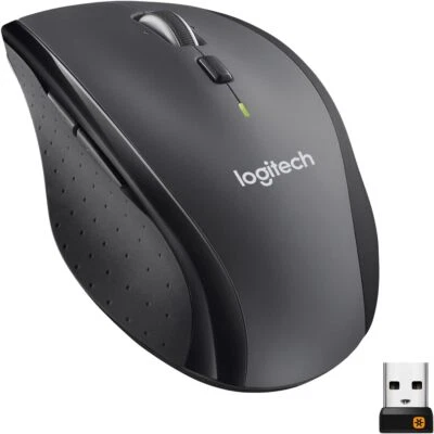 Logitech M705 Marathon Wireless Mouse, 2.4 GHz USB Unifying Receiver, 1000 DPI,  - Image 1 of 3