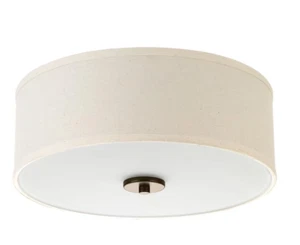 Progress Lighting 13in 2-light Brushed Nickel Transitional Kitchen Light Drum - Picture 1 of 5