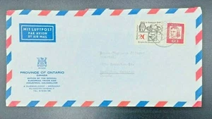 Air Mail Envelope w German Postal Stamps and Cinderella Stamps on Back - 1965 - Picture 1 of 2